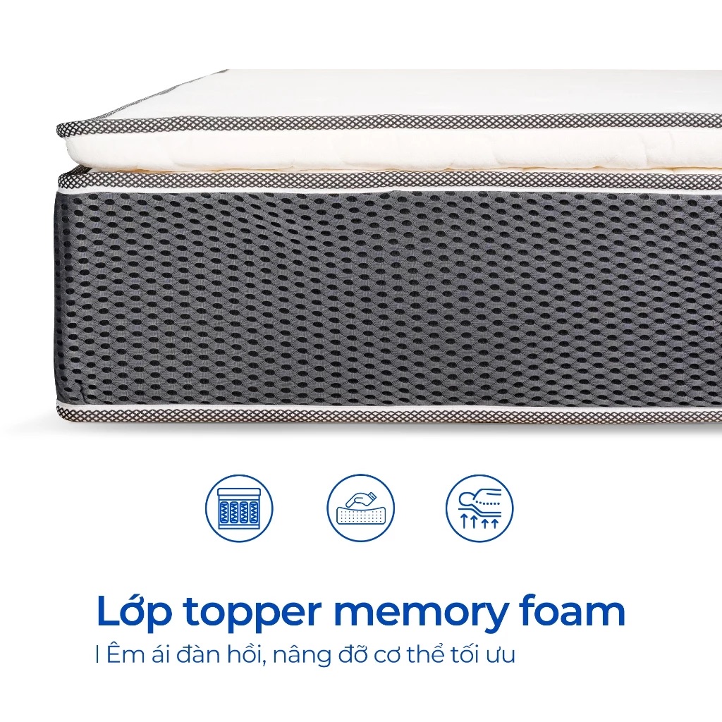 Nệm sử dụng lớp topper memory foam